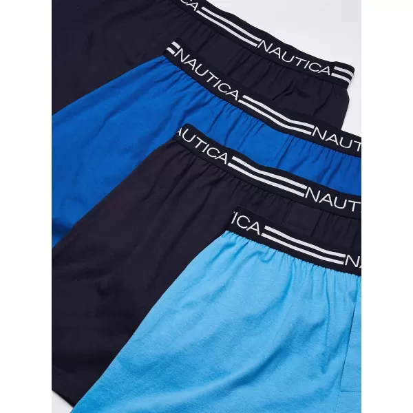 Nautica Mens Classic Cotton Loose Knit BoxerMulticolor