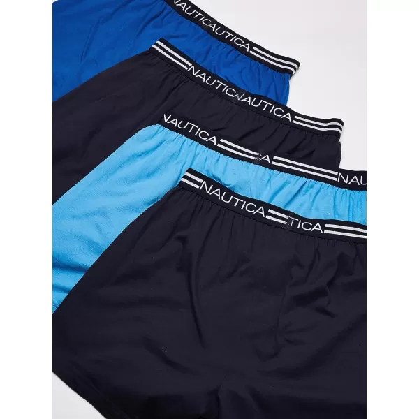Nautica Mens Classic Cotton Loose Knit BoxerMulticolor