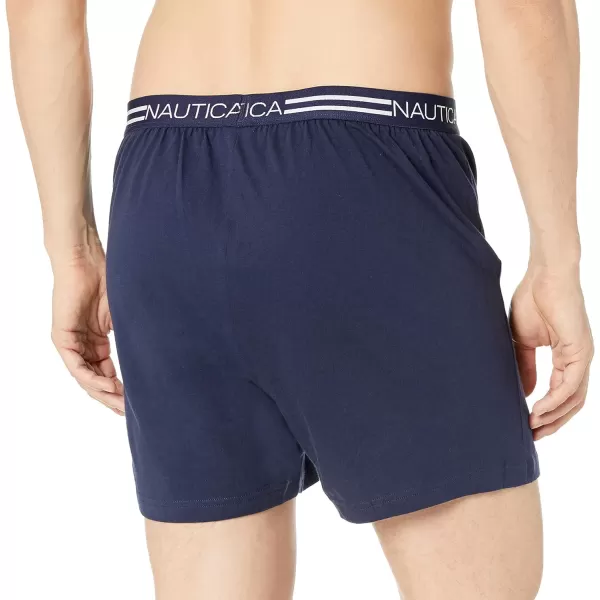 Nautica Mens Classic Cotton Loose Knit BoxerNavy Peacoat