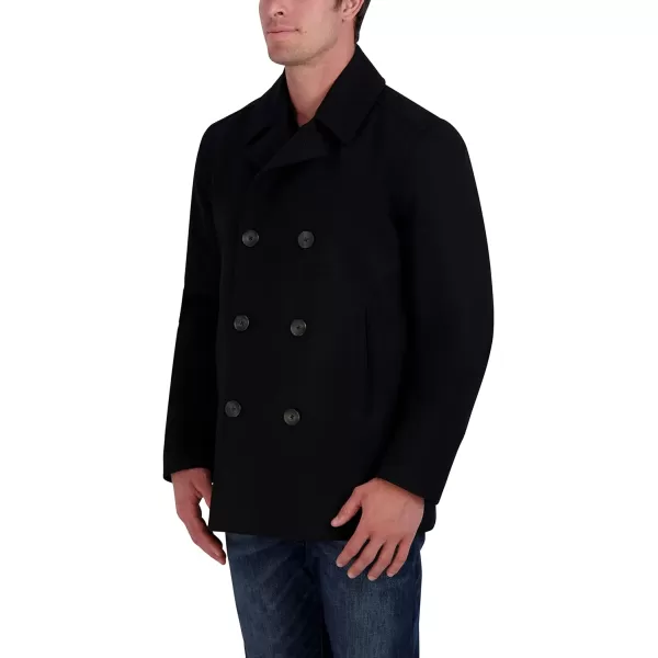 Nautica Mens Classic Double Breasted PeacoatBlack