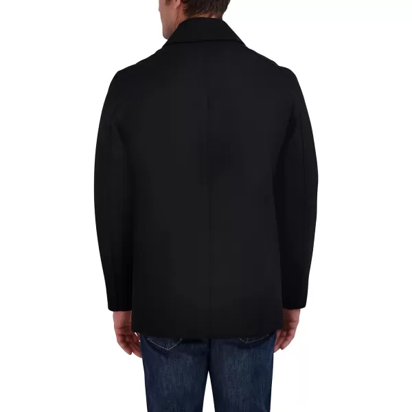 Nautica Mens Classic Double Breasted PeacoatBlack