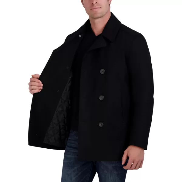 Nautica Mens Classic Double Breasted PeacoatBlack