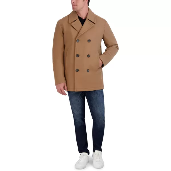 Nautica Mens Classic Double Breasted PeacoatCamel