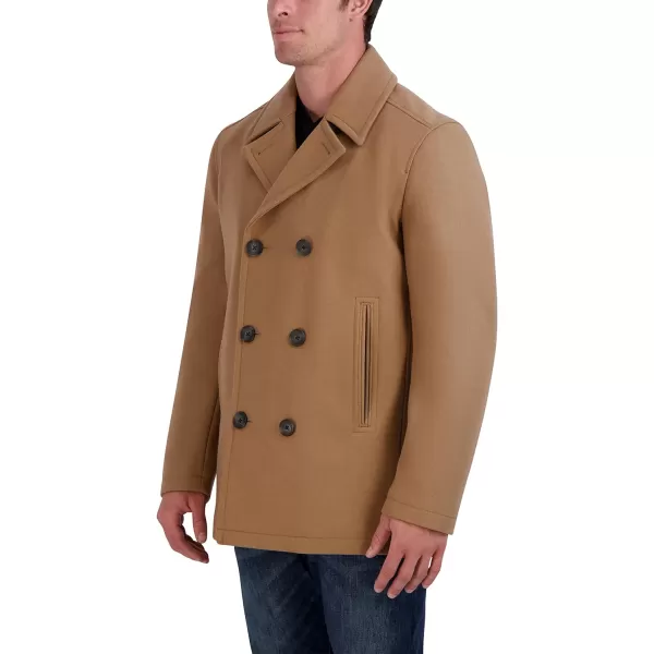 Nautica Mens Classic Double Breasted PeacoatCamel