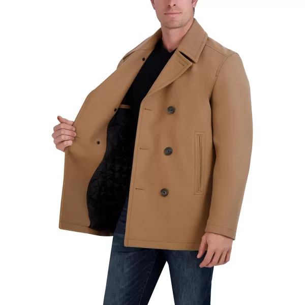 Nautica Mens Classic Double Breasted PeacoatCamel