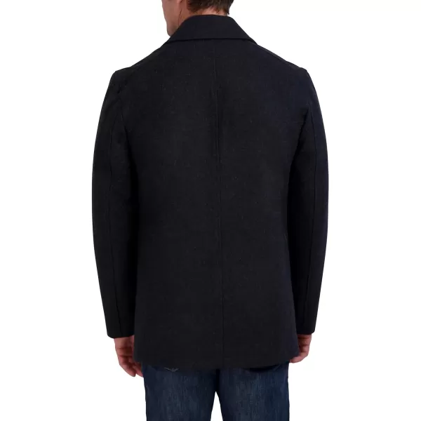 Nautica Mens Classic Double Breasted PeacoatCharcoal