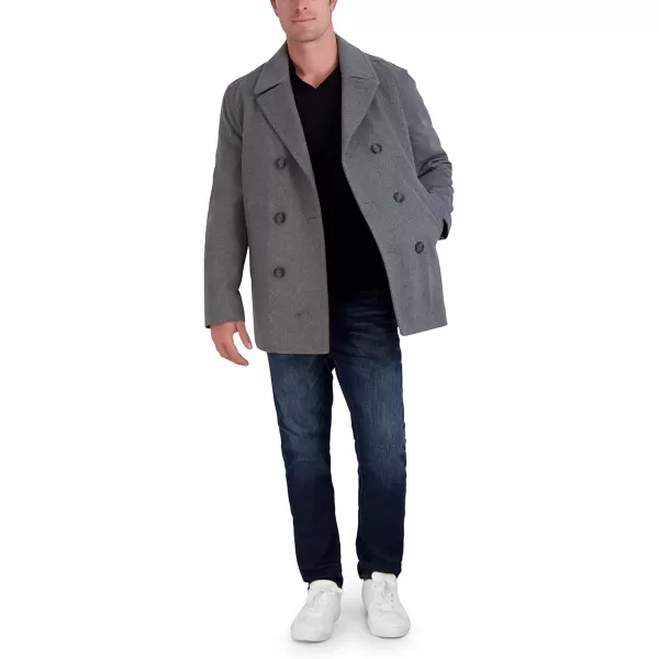 Nautica Mens Classic Double Breasted PeacoatLight Grey