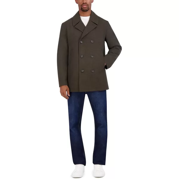 Nautica Mens Classic Double Breasted PeacoatLoden