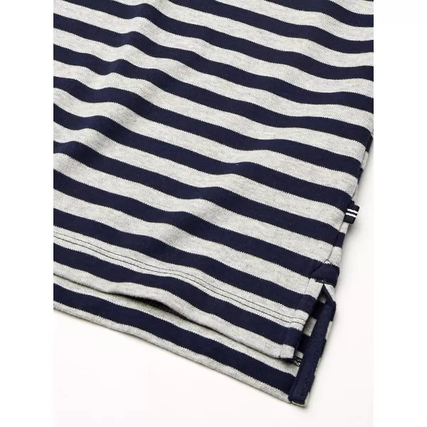 Nautica Mens Classic Fit 100 Cotton Soft Short Sleeve Stripe Polo ShirtNavy