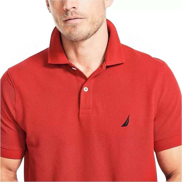 Nautica Mens Classic Fit Deck PoloBiking Red