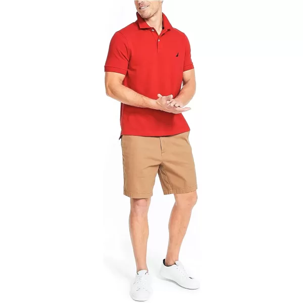 Nautica Mens Classic Fit Deck PoloBiking Red