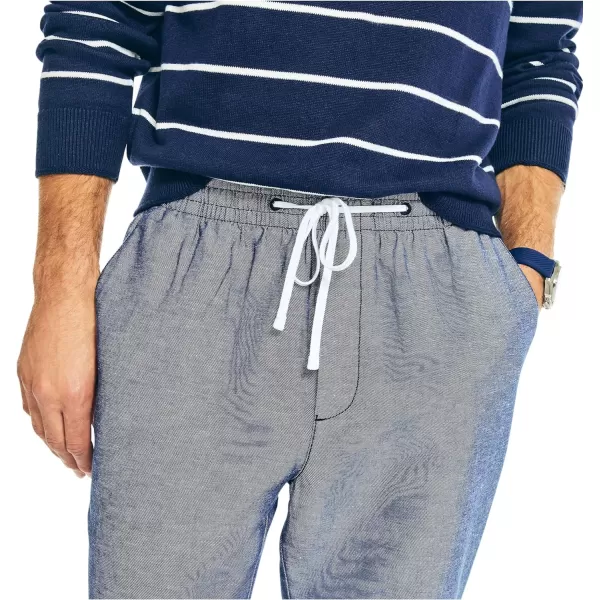 Nautica Mens Classic Fit Drawstring Linen PantNavy Seas