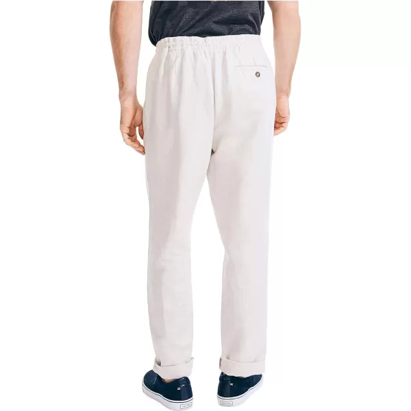 Nautica Mens Classic Fit Drawstring Linen PantWheat Flax