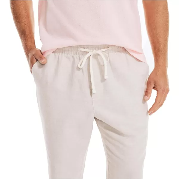 Nautica Mens Classic Fit Drawstring Linen PantWheat Flax