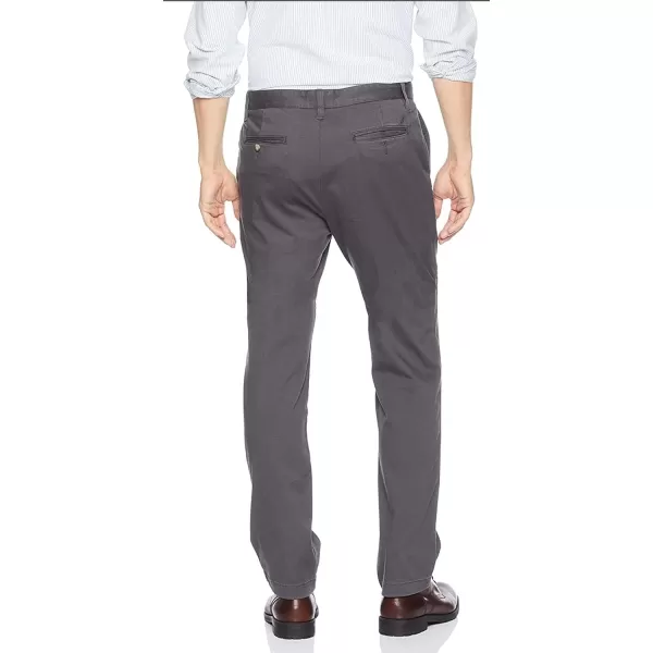 Nautica Mens Classic Fit Flat Front Stretch Chino Deck PantForged Iron