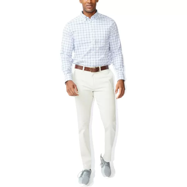 Nautica Mens Classic Fit Flat Front Stretch Solid Chino Deck PantNautica Stone