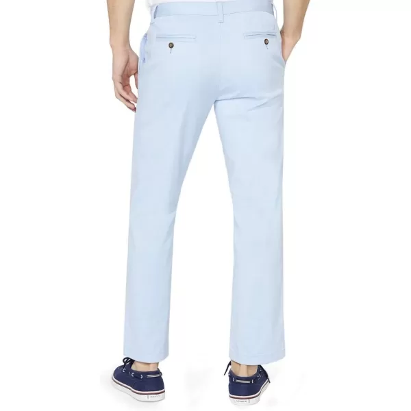 Nautica Mens Classic Fit Flat Front Stretch Solid Chino Deck PantSea Mist