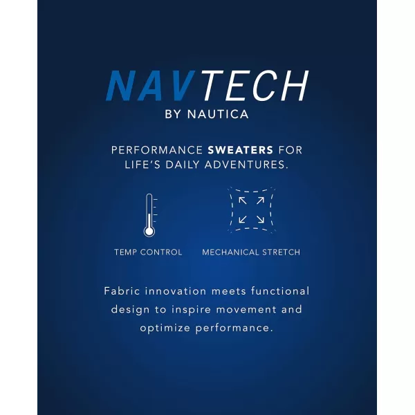 Nautica Mens Classic Fit Navtech Soft VNeck SweaterDeep Anchor Heather