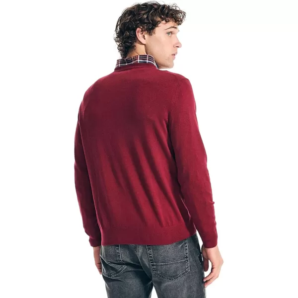 Nautica Mens Classic Fit Navtech Soft VNeck SweaterFallWinter 2024 Biking Red