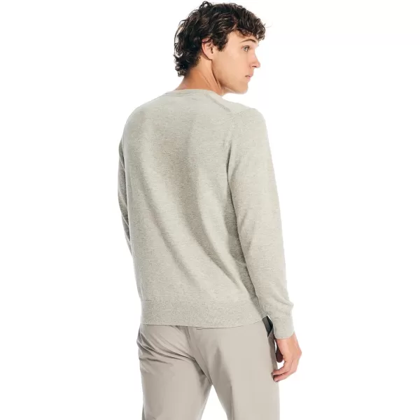 Nautica Mens Classic Fit Navtech Soft VNeck SweaterFallWinter 2024 Smoke Grey Heather