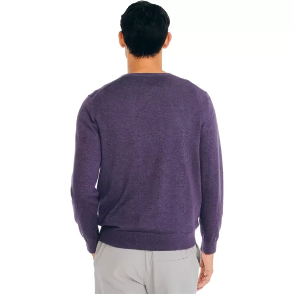Nautica Mens Classic Fit Navtech Soft VNeck SweaterFallWinter 2024 Violet Wave Heather