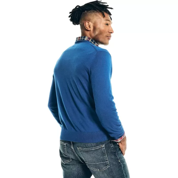 Nautica Mens Classic Fit Navtech Soft VNeck SweaterLimoges Blue