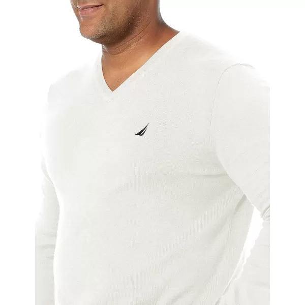 Nautica Mens Classic Fit Navtech Soft VNeck SweaterMarshmallow