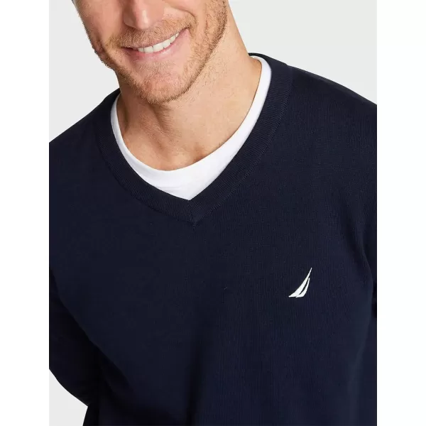 Nautica Mens Classic Fit Navtech Soft VNeck SweaterNavy