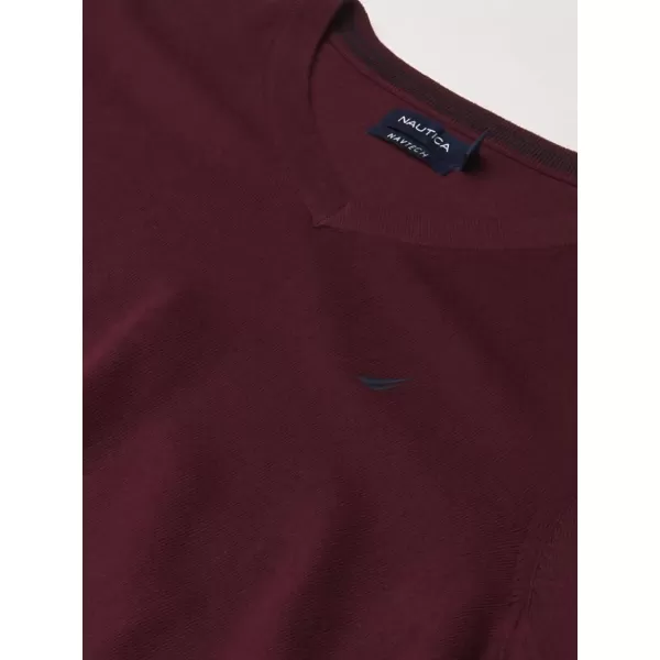 Nautica Mens Classic Fit Navtech Soft VNeck SweaterRoyal Burgundy