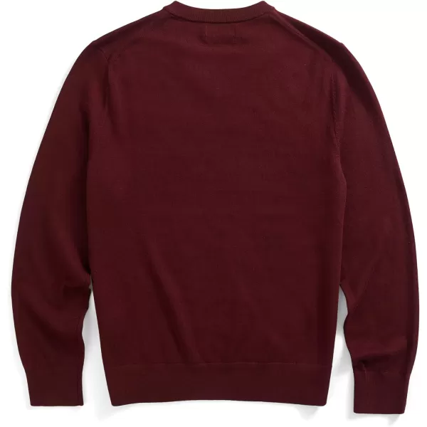 Nautica Mens Classic Fit Navtech Soft VNeck SweaterRoyal Burgundy