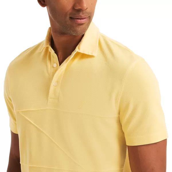 Nautica Mens Classic Fit Pieced PoloMellow Yellow