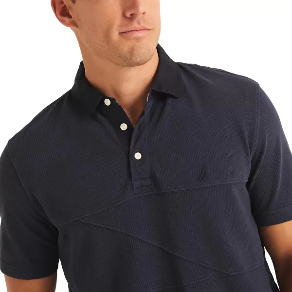 Nautica Mens Classic Fit Pieced PoloNavy Seas