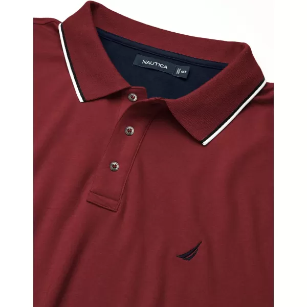 Nautica Mens Classic Fit Short Sleeve Dual Tipped Collar Polo ShirtBarolo