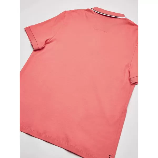 Nautica Mens Classic Fit Short Sleeve Dual Tipped Collar Polo ShirtPale Coral
