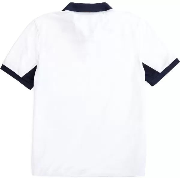 Nautica Mens Classic Fit Short Sleeve Performance Pique Polo ShirtBright White