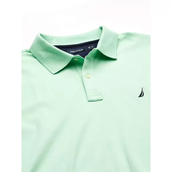 Nautica Mens Classic Fit Short Sleeve Solid Soft Cotton Polo ShirtAsh Green