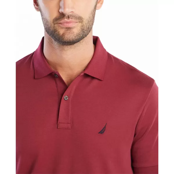 Nautica Mens Classic Fit Short Sleeve Solid Soft Cotton Polo ShirtBarolo Solid