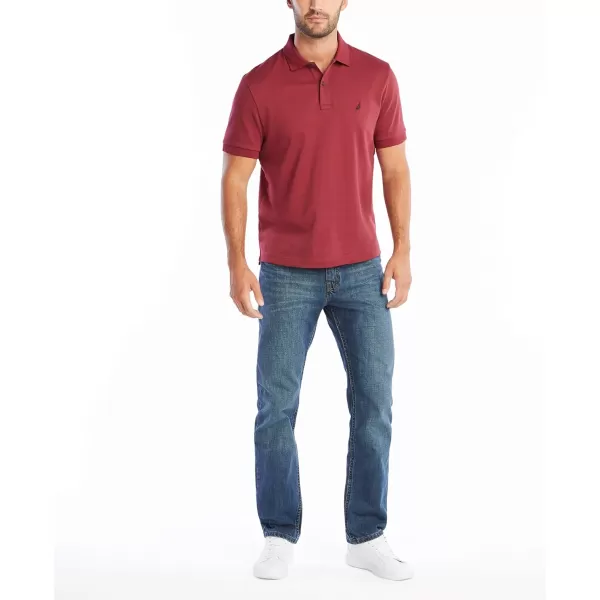 Nautica Mens Classic Fit Short Sleeve Solid Soft Cotton Polo ShirtBarolo Solid