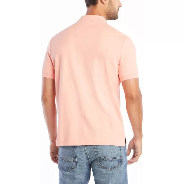 Nautica Mens Classic Fit Short Sleeve Solid Soft Cotton Polo ShirtCoral Sands Solid