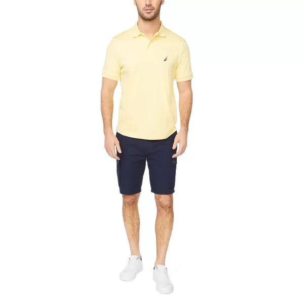 Nautica Mens Classic Fit Short Sleeve Solid Soft Cotton Polo ShirtCorn