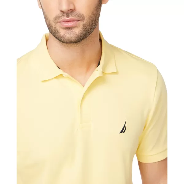 Nautica Mens Classic Fit Short Sleeve Solid Soft Cotton Polo ShirtCorn