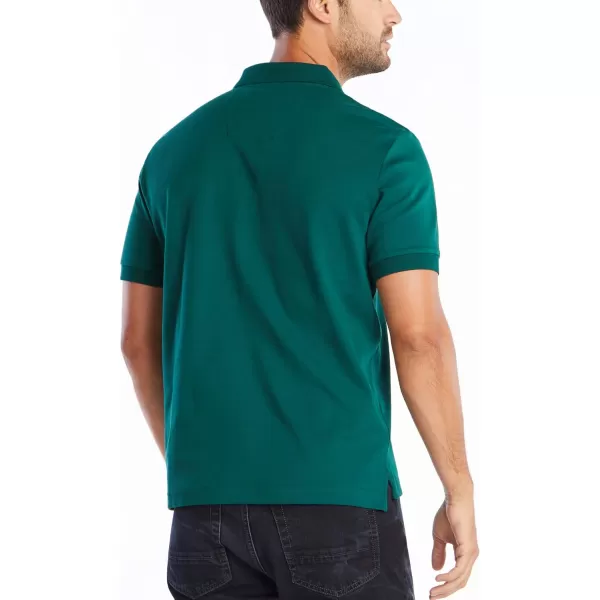 Nautica Mens Classic Fit Short Sleeve Solid Soft Cotton Polo ShirtTidal Green Solid