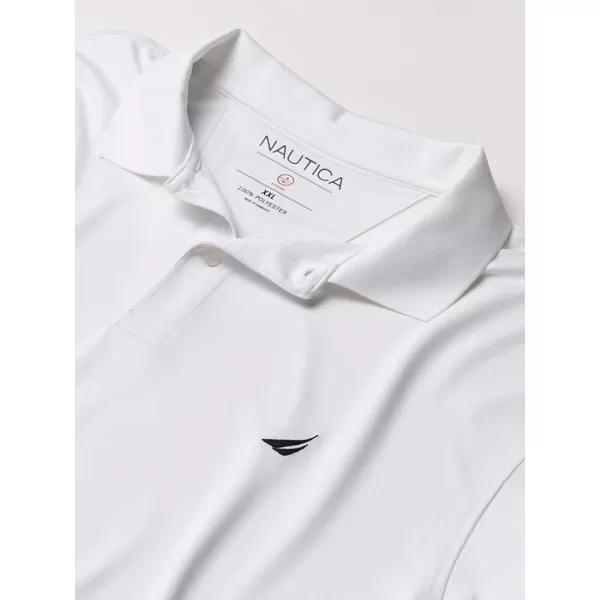 Nautica Mens Classic Fit Solid Golf PoloBright White