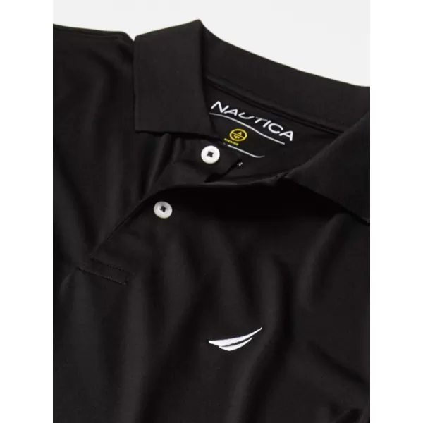 Nautica Mens Classic Fit Solid Golf PoloTrue Black