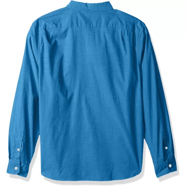 Nautica Mens Classic Fit Stretch Solid Long Sleeve Button Down ShirtDeep Water