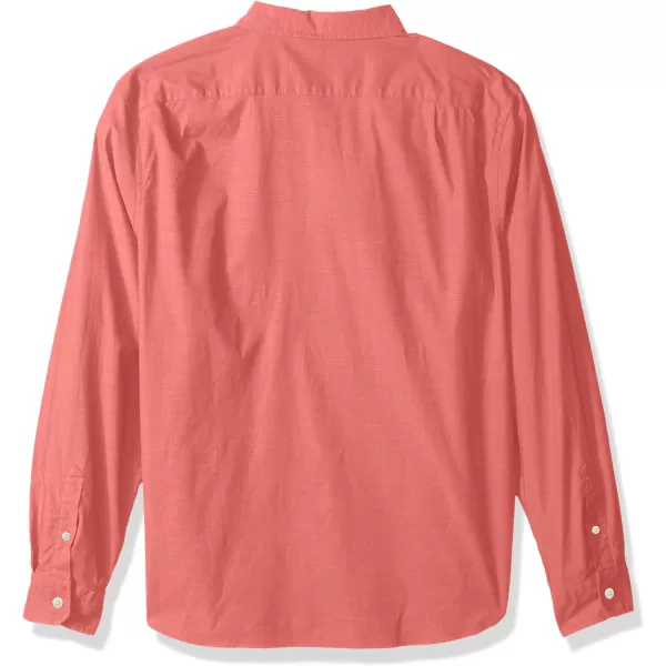 Nautica Mens Classic Fit Stretch Solid Long Sleeve Button Down ShirtDreamy Coral