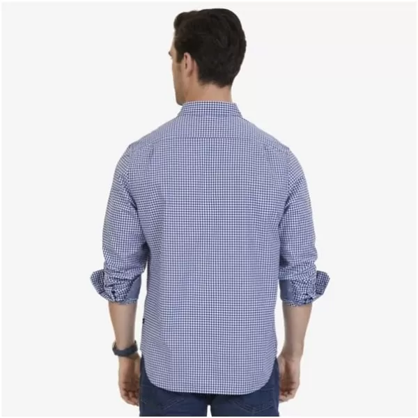 Nautica Mens Classic Fit Stretch Solid Long Sleeve Button Down ShirtIndigo