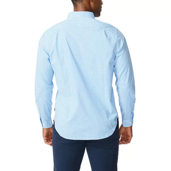 Nautica Mens Classic Fit Stretch Solid Long Sleeve Button Down ShirtLight French Blue