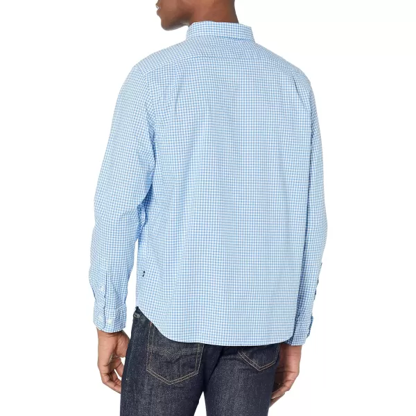 Nautica Mens Classic Fit Stretch Solid Long Sleeve Button Down ShirtLight French Blue