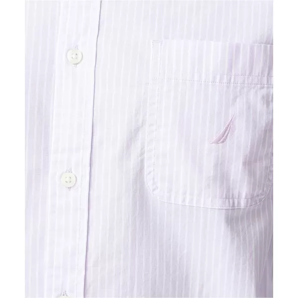 Nautica Mens Classic Fit Stretch Solid Long Sleeve Button Down ShirtLilac